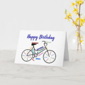 De inspirerend Fiets van de Verjaardag, het Kaart (Gele Bloem)