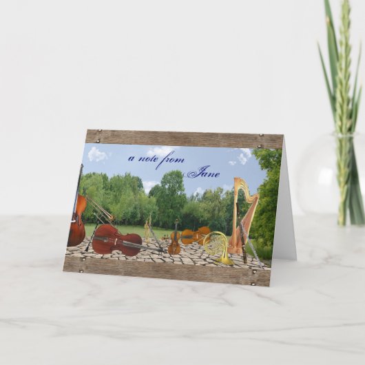 De Instrumenten Notecard van het orkest Kaart (Voorkant)