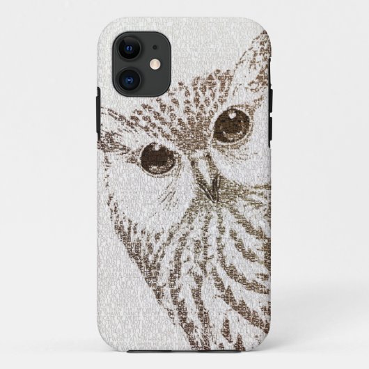 De Intellectuele Owl - typografische kunst - iphon Case-Mate iPhone Case (Achterkant)