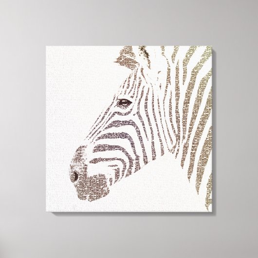 De intellectuele Zebra Canvas Afdruk (Voorkant)
