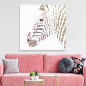 De intellectuele Zebra Canvas Afdruk (Insitu (Woonkamer))