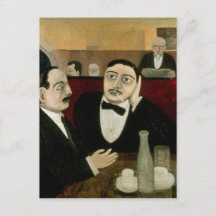 De intellectuelen bij de Cafe Rotonde, 1916 Briefkaart