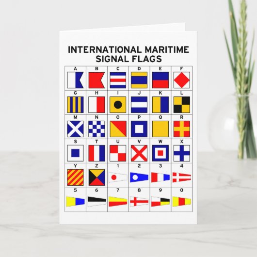 De internationale Maritieme Vlaggen van het Kaart (Voorkant)