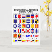De internationale Maritieme Vlaggen van het Kaart (Gele Bloem)
