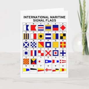 De internationale Maritieme Vlaggen van het Kaart