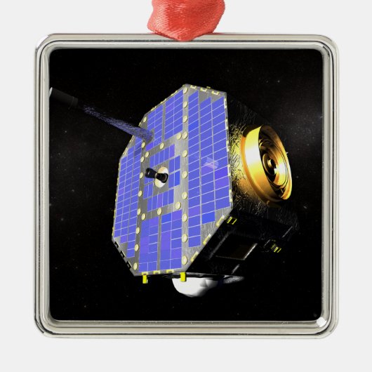 De Interstellar Boundary Explorer-satelliet Metalen Ornament (Voorkant)