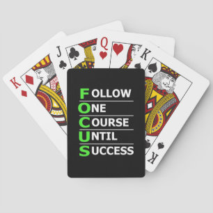 De investeerder volgt één cursus tot Succes Pokerkaarten