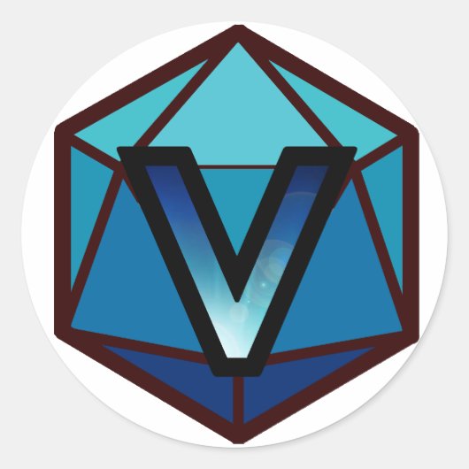 De INVICTUS Stream "BLAUW TEAM" Logo Ronde Sticker (Voorkant)