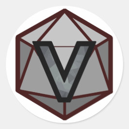 De INVICTUS Stream "GRIJS TEAM" Logo Ronde Sticker