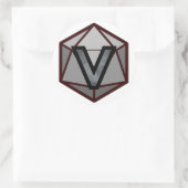 De INVICTUS Stream "GRIJS TEAM" Logo Ronde Sticker (Tas)