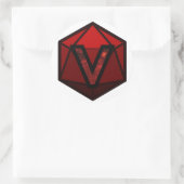 De INVICTUS Stream "RED TEAM" Logo Ronde Sticker (Tas)