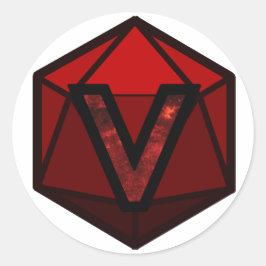 De INVICTUS Stream "RED TEAM" Logo Ronde Sticker