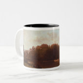 De invloed tweekleurige koffiemok (Voorkant links)