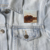 De invloed vierkante button 5,1 cm (In situ)