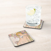 De Iris (1897) door Alphonse Mucha Bier Onderzetter (Rechterzijde)