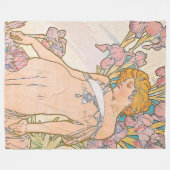De Iris (1897) door Alphonse Mucha Fleece Deken (Voorkant (Horizontaal))