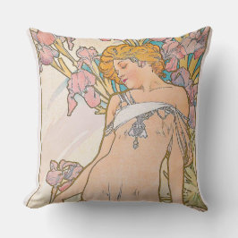 De Iris (1897) door Alphonse Mucha Kussen