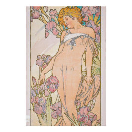 De Iris (1897) door Alphonse Mucha Perfect Poster