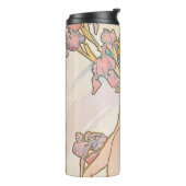 De Iris (1897) door Alphonse Mucha Thermosbeker (Gedraaid links)