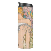 De Iris (1897) door Alphonse Mucha Thermosbeker (Geroteerd rechts)