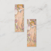 De iris (1897) van het Bladwijzer Alphonse Mucha Mini Visitekaartje (Voorkant / Achterkant)