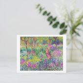 De Iris Garden bij Giverny Claude Monet cool, oud, Briefkaart (Staand voorkant)