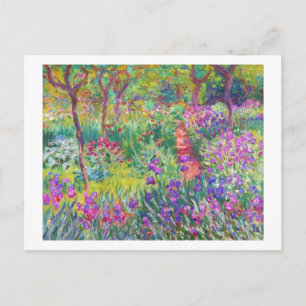 De Iris Garden bij Giverny Claude Monet cool, oud, Briefkaart