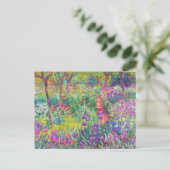 De Iris Garden bij Giverny Claude Monet cool, oud, Briefkaart (Staand voorkant)