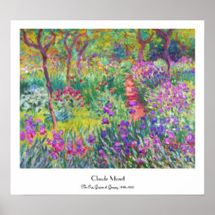 De Iris Garden bij Giverny Claude Monet cool, oud, Poster