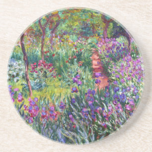 De Iris Garden in Giverny, Claude Monet Zandsteen Onderzetter