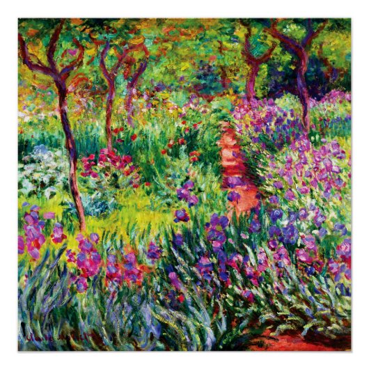 De Iris Garden in Giverny door Claude Monet Perfect Poster (Voorkant)