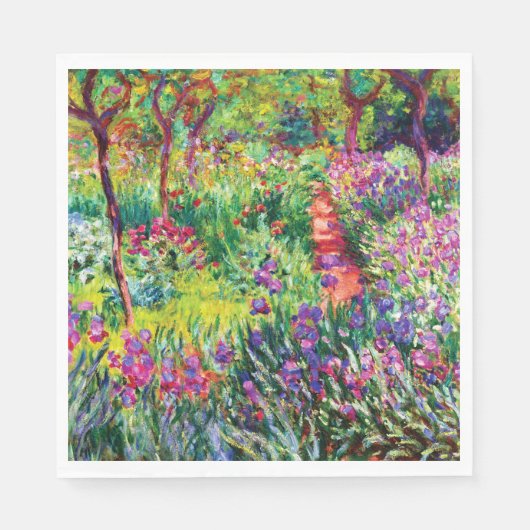 De Iris Garden in Giverny door Claude Monet Servet (Voorkant)