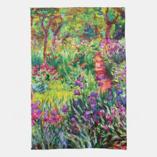 De Iris Garden in Giverny door Claude Monet Theedoek