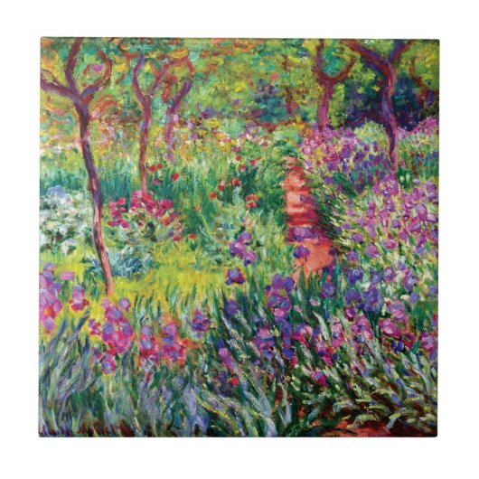 De Iris Garden van Claude Monet Tegeltje (Voorkant)