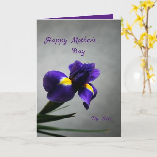 De Iris Moederdag kaart (Gele Bloem)