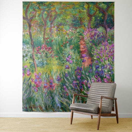 De Iris-tuin in Giverny door Claude Monet Wandkleed (In situ)