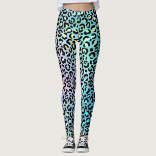De iriserende luipaard serie ontwerp 8 leggings