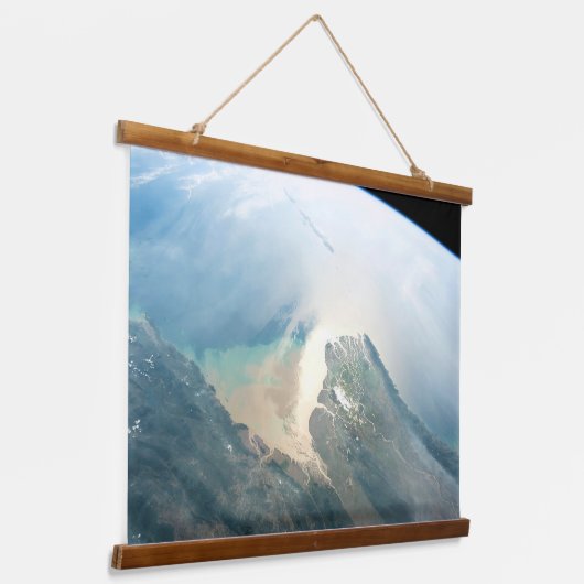 De Irrawaddy-rivierdelta in Birma (Myanmar). Hangend Wandkleed (Gebogen)