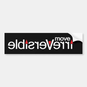 de irreversibele bumpersticker verplaatsen