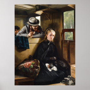 De irritante heer, 1874 door Berthold Woltze Poster