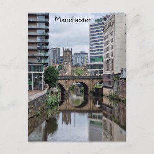 De Irwell - De grens van Salford Manchester Briefkaart