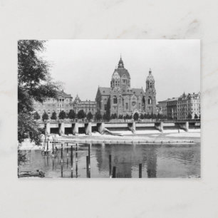 De Isar te München, c.1910 Briefkaart