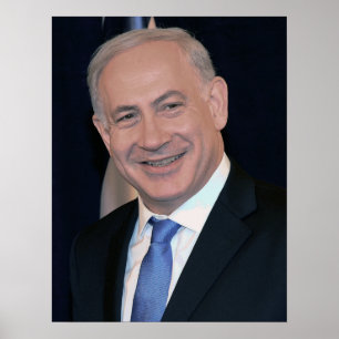De Israëlische premier Netanyahu Poster