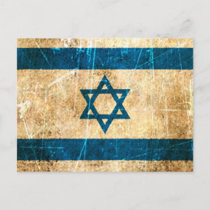 De  Israëlische vlag van Scratched and Worn Briefkaart