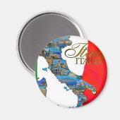 De Italiaanse "Boot" Magneet (Voorkant / Achterkant)