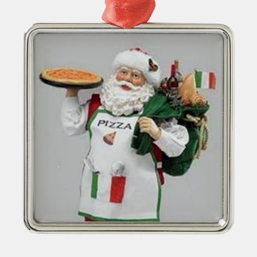 DE **ITALIAANSE CHEF SANTA* CHRISTMAS ORNAMENT (Voorkant)