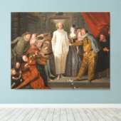 De Italiaanse Comedians Canvas Afdruk (Insitu (Houten vloer))