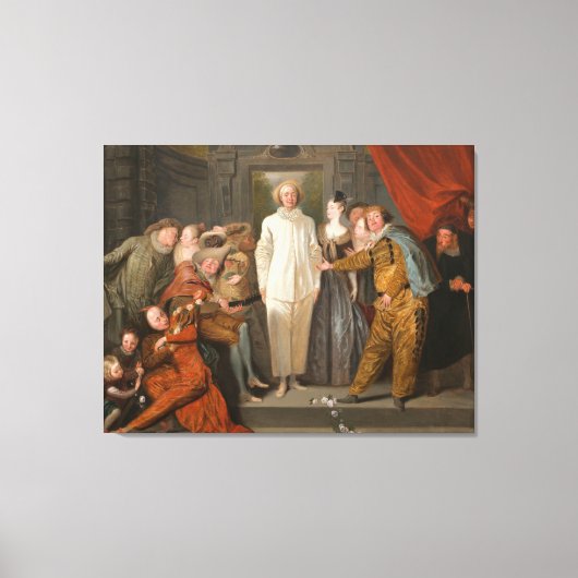 De Italiaanse Comedians Canvas Afdruk (Voorkant)