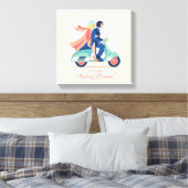 De Italiaanse droom - De witte lotus Canvas Afdruk (Insitu (Slaapkamer))