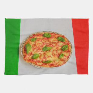DE ITALIAANSE HANDDOEK VAN DE KEUKEN VAN DE PIZZA